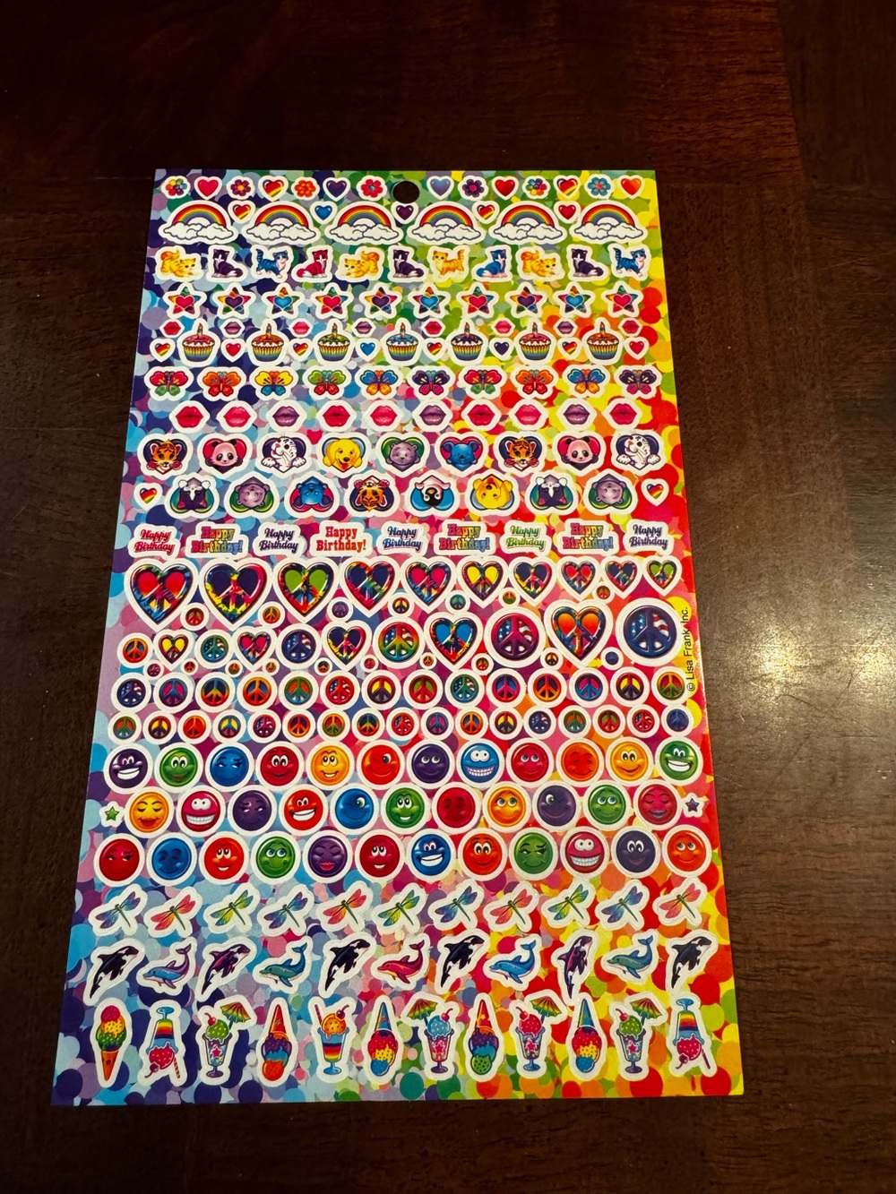 #1 Lisa Frank Sticker Seals Sheet Decal Sheet